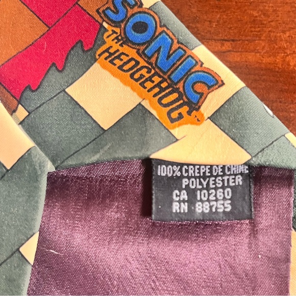 Sonic The Hedgehog - Men’s Tie - Vintage 1994 Official Sega Merchandise - Rare - Picture 2 of 10
